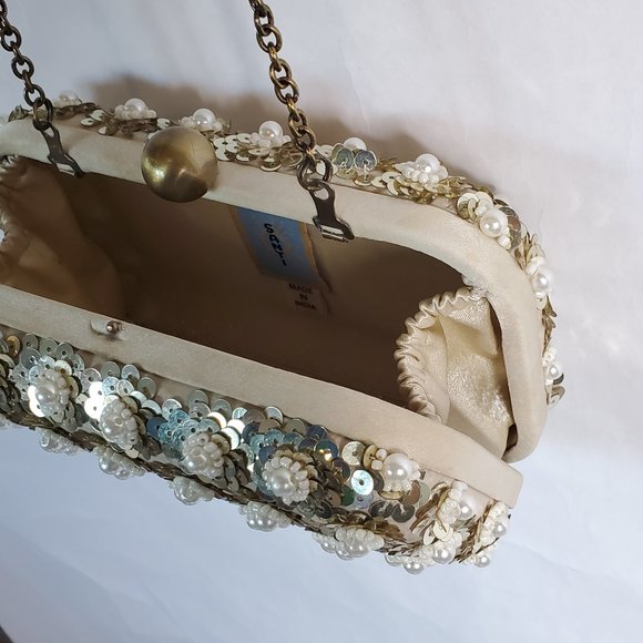 Santi Vintage Sequin Beaded Clutch Bag - Picture 5 of 9
